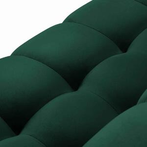 Zelená Šesťmiestna zamatová pohovka Mamaia Panoramic 383 × 185 × 75 cm MICADONI HOME