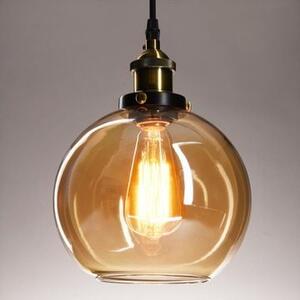 Toolight, sklenená závesná lampa Verto-B 1xE27 APP045-1CP, hnedá, OSW-00137