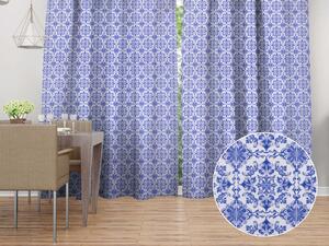Biante Dekoračný záves TF-118 Modro-biely vzor Maroko 140x140 cm