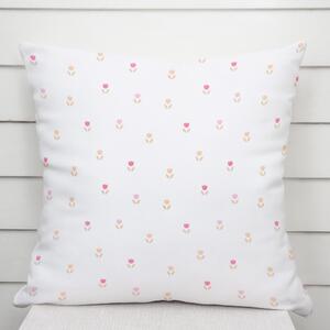 Biante Dekoračná obliečka na vankúš TF-115 Farebné tulipániky na bielom 30 x 50 cm