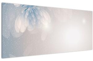 Obraz - Zasnežené kvety (120x50 cm)