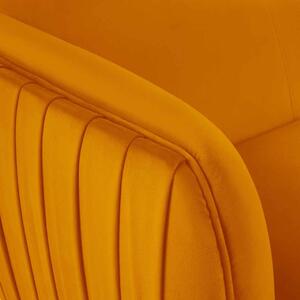 Oranžová Trojmiestna zamatová pohovka Moss 179 × 78 × 72 cm MICADONI HOME
