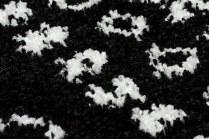 Dywany Lusczow Kusový shaggy koberec BERBER ETHNIC čierny
