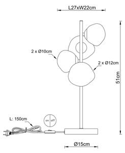 Globo 56149-4T - Stolná lampa VELORA 4xG9/5W/230V