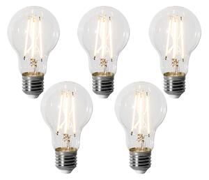 Sada 5 stmievateľných LED žiaroviek E27 A60 6W 700 lm 2200K