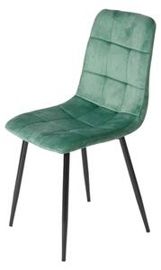 Zelená čalúnená stolička STEEN