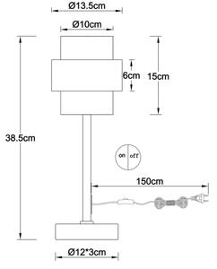 Globo 16090T - Stolová lampa DAREN 1xE27/40W/230V