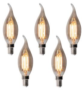 Sada 5 stmievateľných LED žiaroviek E14 BXS35 Smoke 4W 300 lm 2200K