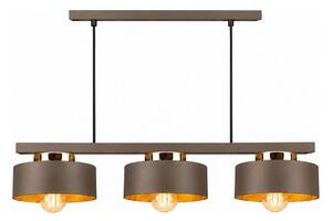 Luster na lanku IGNIA 3xE27/60W/230V hnedá/zlatá