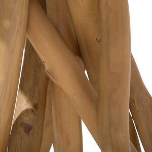 Odkladací stolík drevený teakové drevo prírodný rustikálny štýl nočný stolík