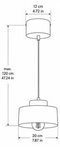 Luster na lanku IGNIA 1xE27/60W/230V hnedá/zlatá