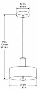 Luster na lanku HAKI 1xE27/60W/230V zlatá/čierna