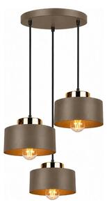 Luster na lankách IGNIA 3xE27/60W/230V hnedá/zlatá