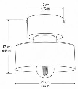 Stropné svietidlo IGNIA 1xE27/60W/230V hnedé/zlaté