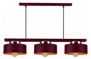 Luster na lanku IGNIA 3xE27/60W/230V vínová/zlatá