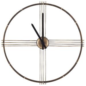 Nástenné hodiny zlatá čierna železo ø 64 cm okrúhly tvar bez číslic moderný minimalistický štýl obývačka
