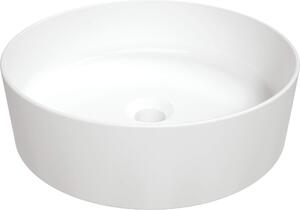 Deante Round, okrúhle umývadlo na dosku 405x405x145mm, biela lesklá, DEA-CGR_6U4S