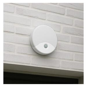 LED vonkajšie nástenné svietidlo s pohybovým senzorom, 18 W, 230 V, IP44, biele