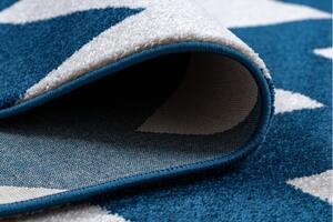 Dywany Lusczow Kusový koberec SKETCH KANE modrý/biely - cikcak