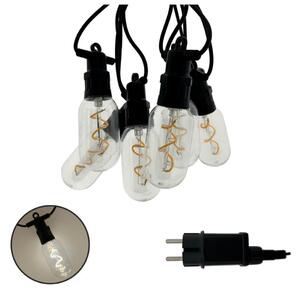 LED vonkajšia dekoratívna reťaz 6xLED/0,6W/230V 4,5 m IP44 čierna