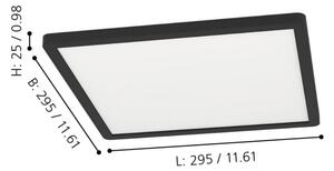 Eglo 900093 - LEDRGBW stmievateľné stropné svietidlo ROVITO-ZLED/14,6W/230V čierna