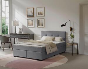 BOXSPRINGOVÁ POSTEĽ, 140/200 cm svetlosivá MID.YOU - Online Only spálne, Online Only