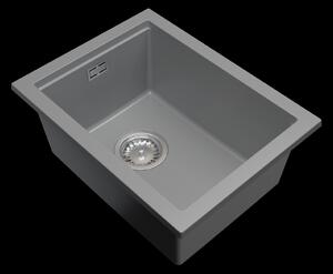 Gamma Decor 3850, 1-komorový granitový drez 380x500x207 mm, šedá, GMA-ZLE000163