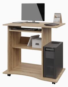 Praktický PC stôl s výsuvnou doskou NEJBY LYLE, dub sonoma