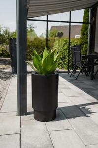 Kvetináč ESCADA, sklolaminát, výška 60 cm, čierna