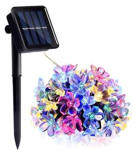 LED RGB solárny reťazec 50xLED/0,12W/1,2V 1xAA IP44 600 mAh