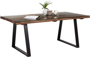 JEDÁLENSKÝ STÔL, prírodná farba, čierna, 190/95/76 cm Ambia Home - Stoly