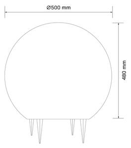 Vonkajšia lampa ARGENTO 1xE27/15W/230V pr. 50 cm IP65 biela