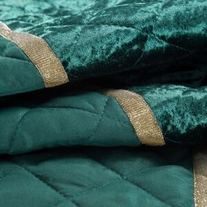 Dekorstudio Luxusný zamatový prehoz na posteľ KRISTIN v tyrkysovej farbe