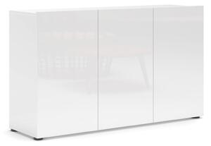 ŠIROKÁ KOMODA, biela s vysokým leskom, 135/79/38 cm home24 - Predsieňové programy, Online Only