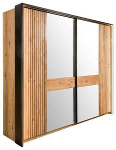 SKRIŇA S POS. DVER. – HOR.VED, dub, farba duba, 242/214/67 cm Linea Natura - Skrine