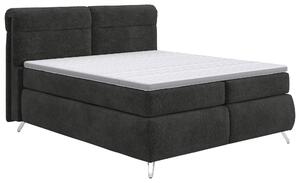 BOXSPRINGOVÁ POSTEĽ, 180/200 cm, textil, kompozitné drevo, antracitová Welnova - Postele