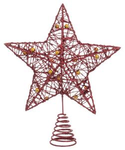 BigBuy Christmas Vianočná ozdoba Červená Kov Strom 20 x 5 x 25 cm