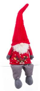 BigBuy Christmas Vianočná ozdoba Červená Viacfarebná Piesok Látka 19 x 11 x 63 cm