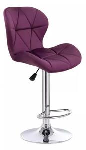 LuxuryForm DESIGN Barová stolička LIVIO VELUR na striebornom tanieri - fuchsia