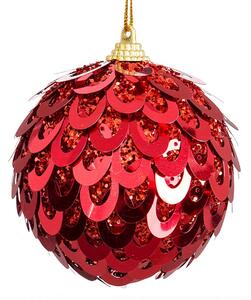 BigBuy Christmas Vianočné gule Červená Plastické Polyfoam 6 x 6 x 6 cm (6 kusov)