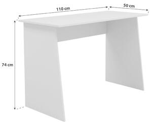 PÍSACÍ STÔL, sivá, biela, 110/50/74 cm MID.YOU - Kancelárske stoly, Online Only
