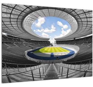 Sklenený obraz - futbalový štadión (70x50 cm)