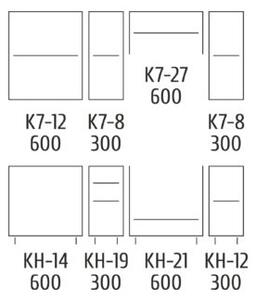 NEJBY Kuchynská linka TILERO 180 cm, toffee