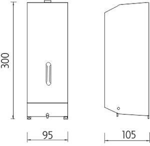 Nimco HPM 27031-M-10 – nástenný dávkovač mydla a gélu 1 250 ml