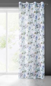 Dekorstudio Dekoračný etamínový záves BELLA s motívom štetcom maľovaných kvetov 140x250cm