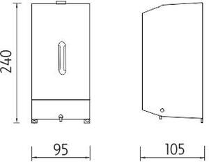 Nimco HPM 27031-MS-10 – nástenný dávkovač mydla a gélu 800 ml