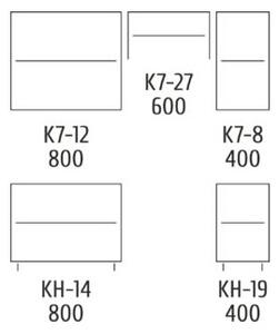 NEJBY Kuchynská linka VALSON 120/180 cm, štruktúrna biela/lávovo sivá