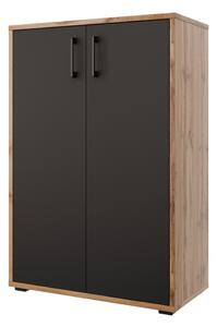 Skrinka NEJBY GIANNI PREMIUM typ 1, korpus: dub wotan, dvierka: antracit