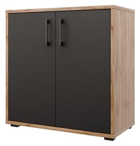 Skrinka NEJBY GIANNI PREMIUM typ 2, korpus: dub wotan, dvierka: antracit