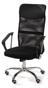 Kancelárska stolička čierna, ergonomická, sieťovaná, nastavi